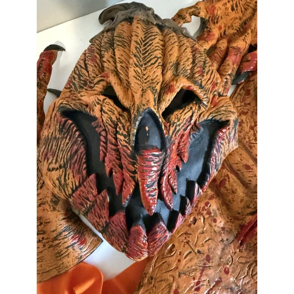 Dark Harvest Pumpkin Adult Halloween Mask Costume With Hands & Chest Piece. New!